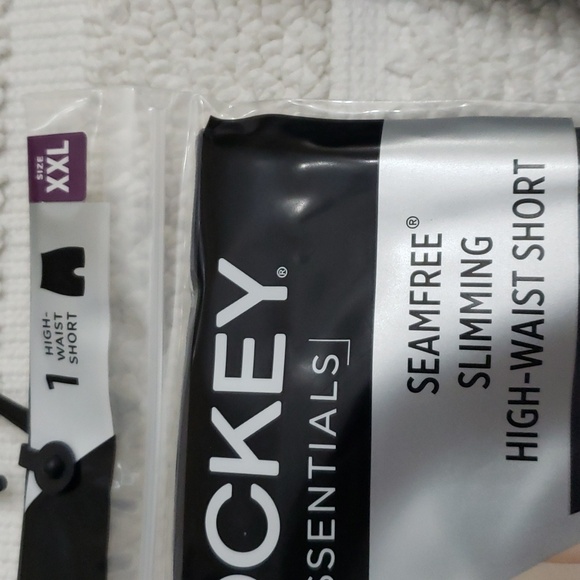 JOCKEY ESSENTIALS HIGH WAIST SHORTS & SLIMMING TANK WOMENS BLACK XXL - Picture 2 of 9